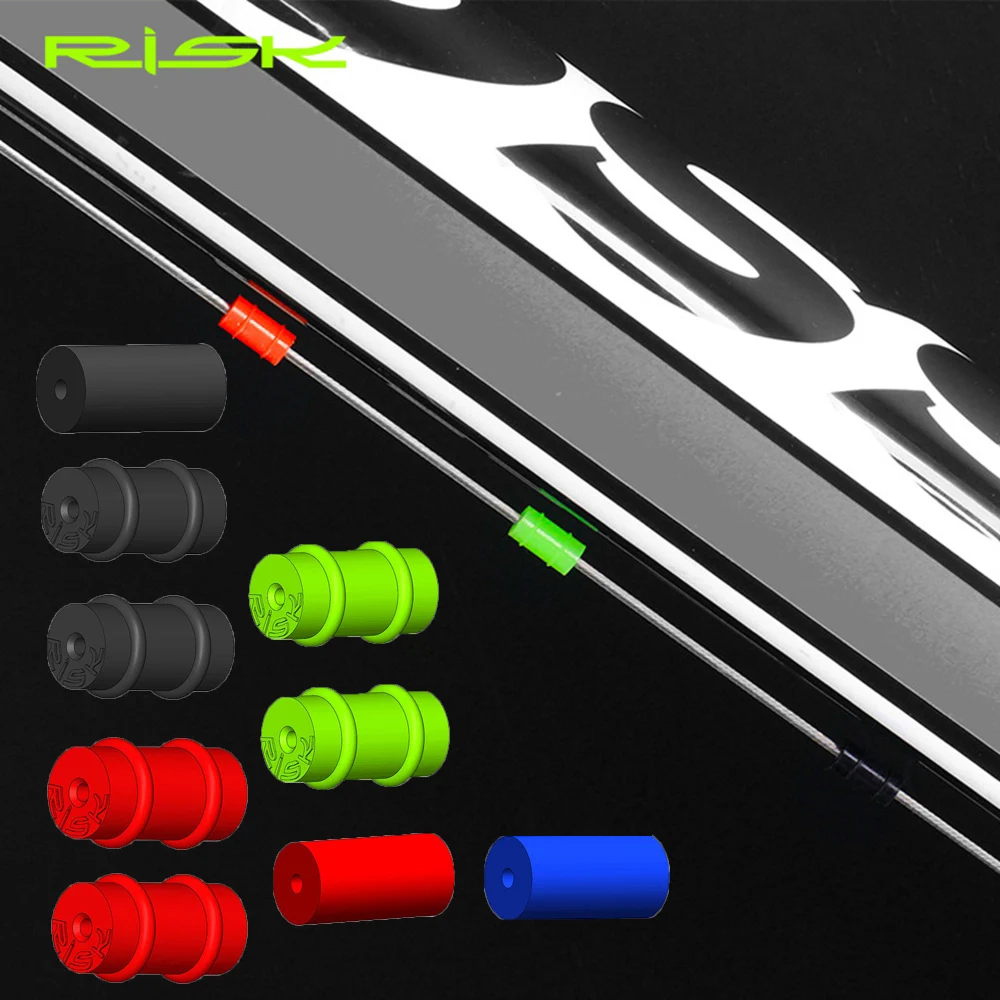 Risk 10pcs Silica Bicycle Cable Cover Cable Protector Housing Plug MTB Road Bike Brake Shifter Cable Nightlight Protector