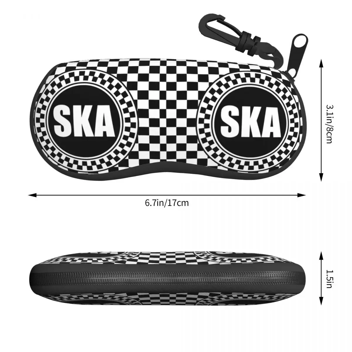 Jamaican Mainstream Music Ska Eyeglass Glasses Case Women Men Soft Sunglasses Protective Box