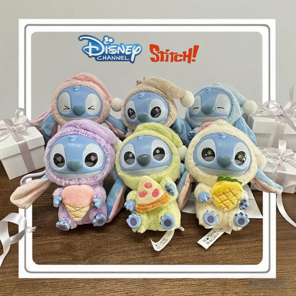1-6PC Disney New Stitch Eat Something Before Sleep Blind Box Toy Mystery Box Stitch Doll Pendant Ornaments Stitch Christmas Gift
