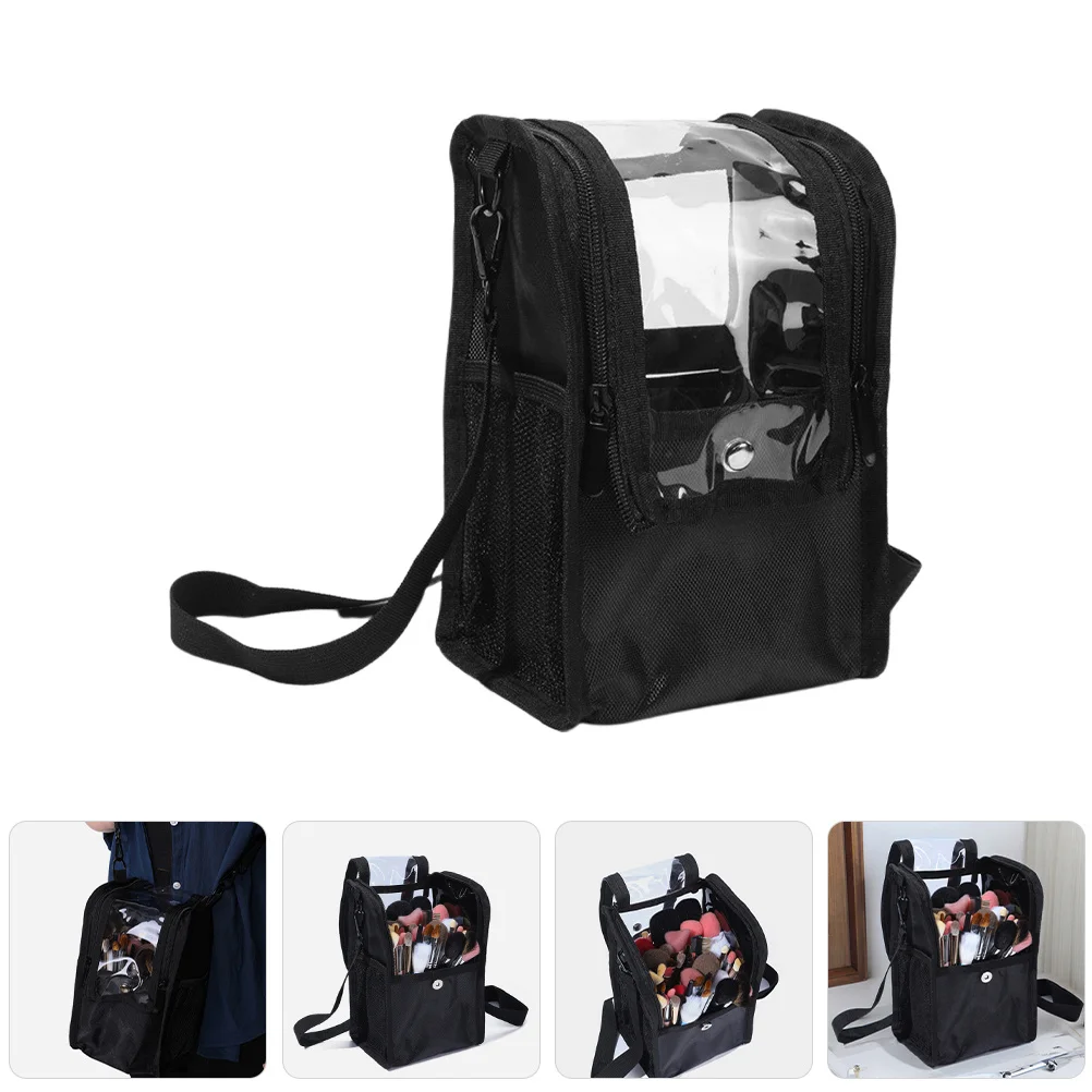 

Professional Makeup Artist Bag Large Capacity Clear Compartments Travel Organizer for Brushes Palettes Film Sets