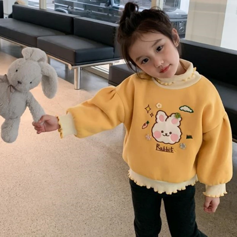 

Girls Hoodies Sweatshirts Cotton Tops Overcoat 2023 Spring Autumn Windproof Kids High Quality Teenagers Children's Clothing