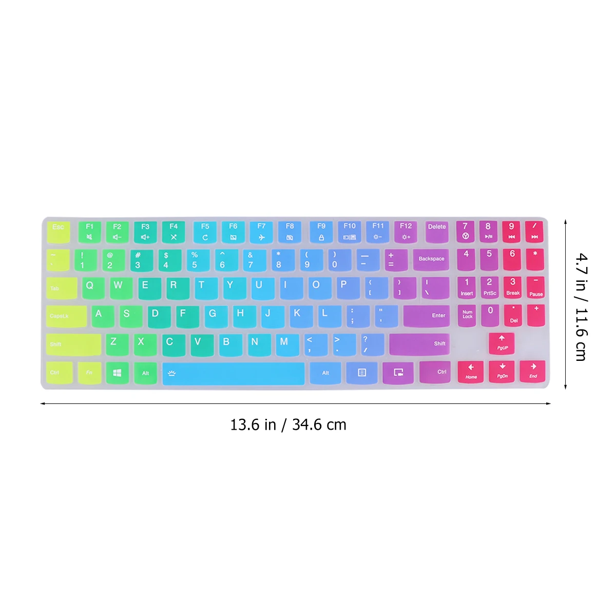 1pcs 15.6 Inches Silicone Keyboard Cover Dustproof Waterproof For Laptop R720 Rainbow Thin Breathable Anti-Splash Keyboard Film