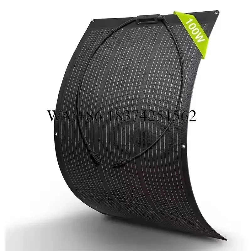 Wmwmnu High Efficiency Lightweight Flexible Mono Solar Panel PV Module Power System for Car Boat RV Travel Home Yacht Outdoor