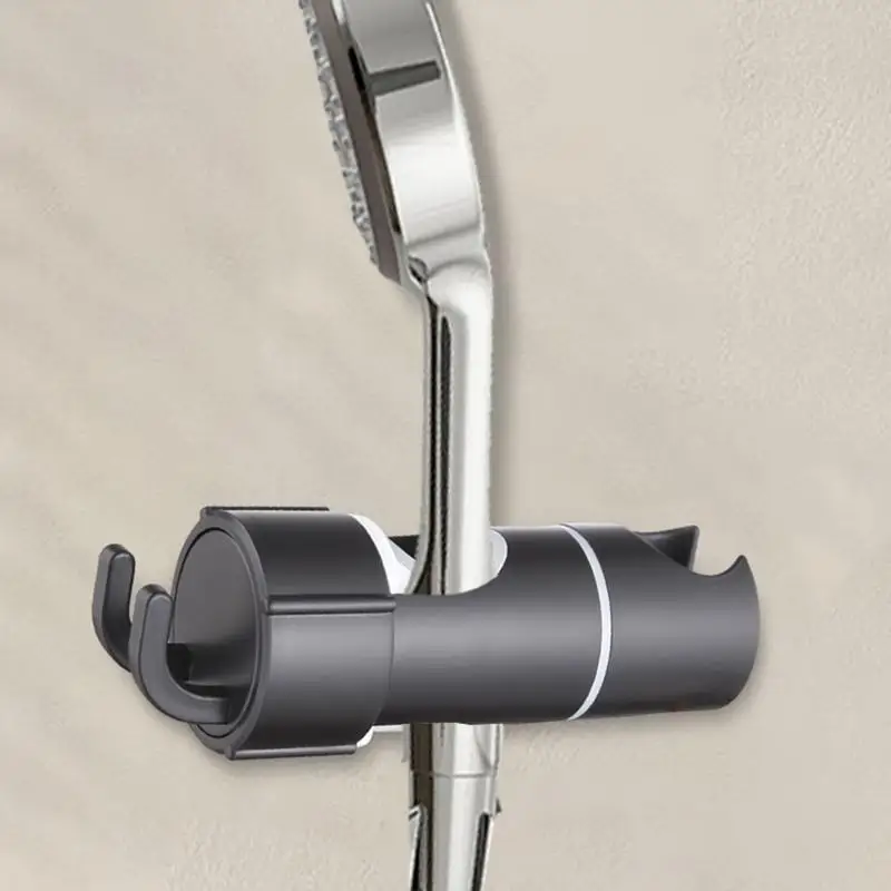 Hand Shower Holder Detachable Hand Shower Stand 360 Degree Rotating Sprayer Stand Adjustable Shower Sprayer Holder With 2 Hooks