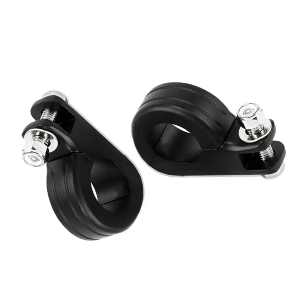 38mm Engine Guard Foot Peg Mount Clamp Alloy Folding Motorcycle Footrest Extension Kit for Cruiser Chopper Road Use