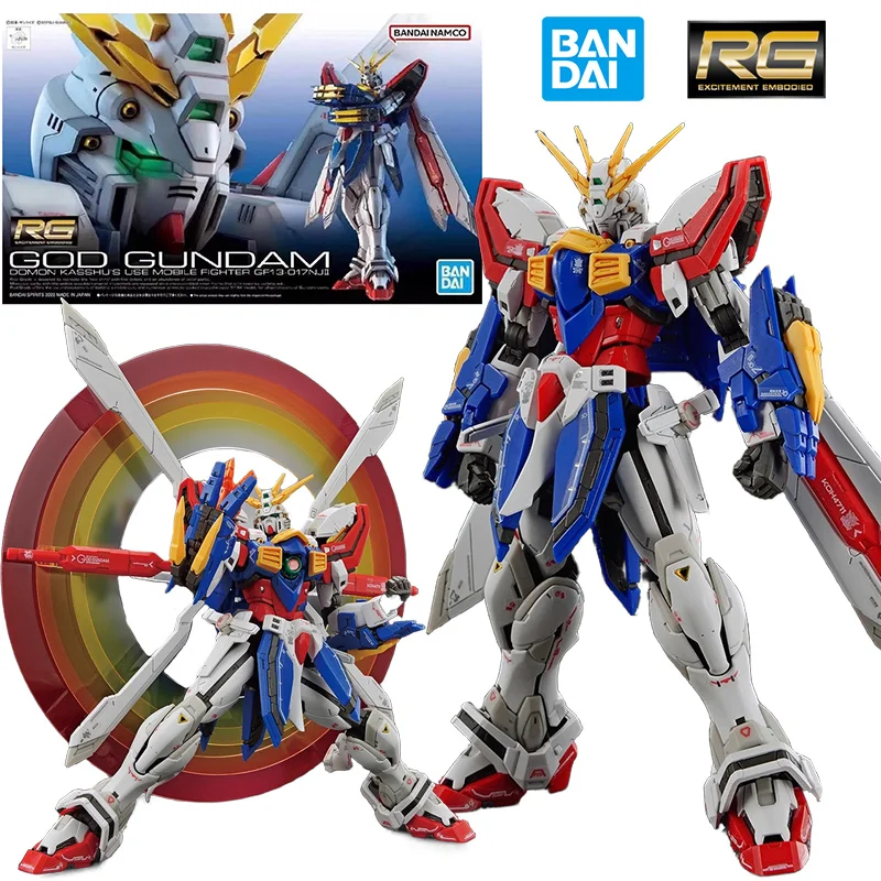 

Bandai RG 1/144 God Gundam Mobile Fighter G Gundam 14Cm Anime Original Action Figure Model Kit Assemble Toy Gift Collection