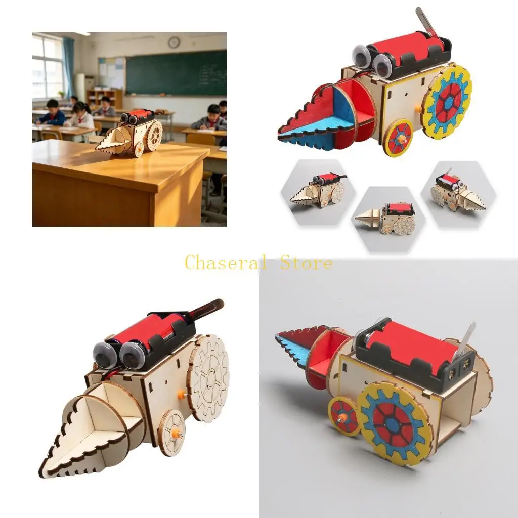E7CE DIY Wooden Drilling Machine Toy Building Kits Craft Project Toy For Children Science Exploration Mechanical Discovery