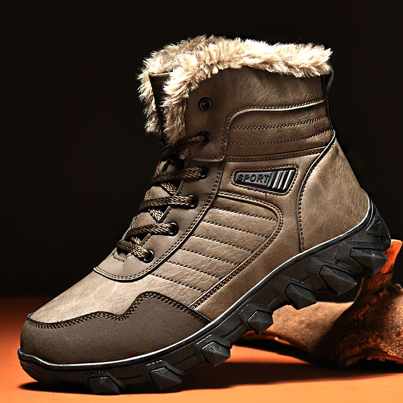 

Men boots 2024 New Winter Slippers Warm Men Shoes Waterproof Non-Slip Plush Sneakers Male tenis shoes Boots Men Sneakers Winter