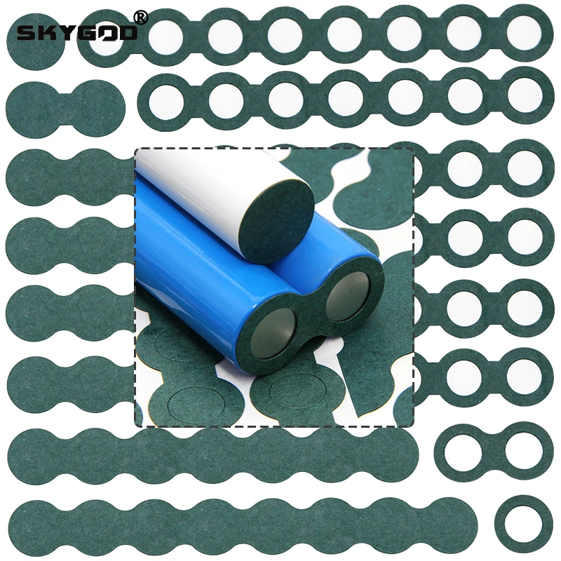 

18650/21700 Li-ion Battery Insulation Gasket Pack 25~1000pcs 1S-8S Cell Barley Adhesive Paper Glue Fish Electrode Insulated Pads