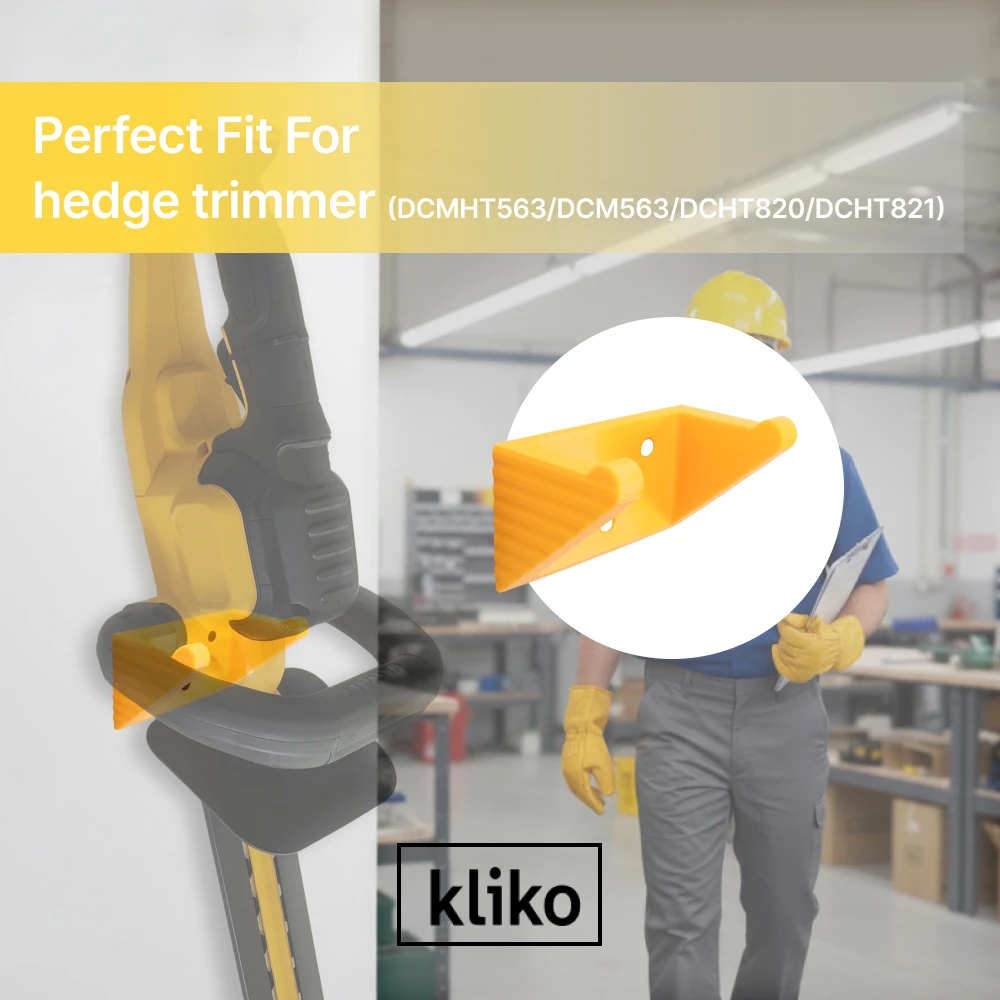 Wall Mount Hedge Trimmer Holder Compatible with Dewalt DCMHT563 DCM563 DCHT820 DCHT821 Storage Bracket Garage Shed Garden Access