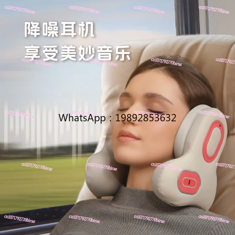 H1 Sleep Noise Reduction ANC Neck Massage Hot Compress Portable U-shaped Neck Pillow  Mobile Phone Bluetooth Music