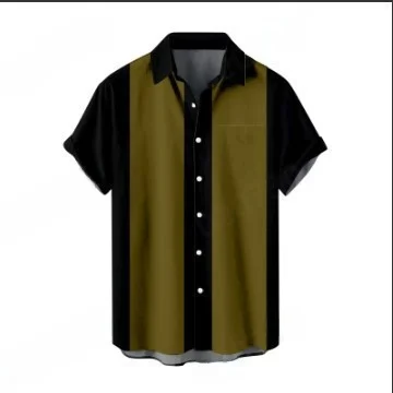 

Модная мужская повседневная рубашка с коротким рукавом, цифровой принт, большой размер, удобная, дышащая, летняя, высококачественная, из полиэстера