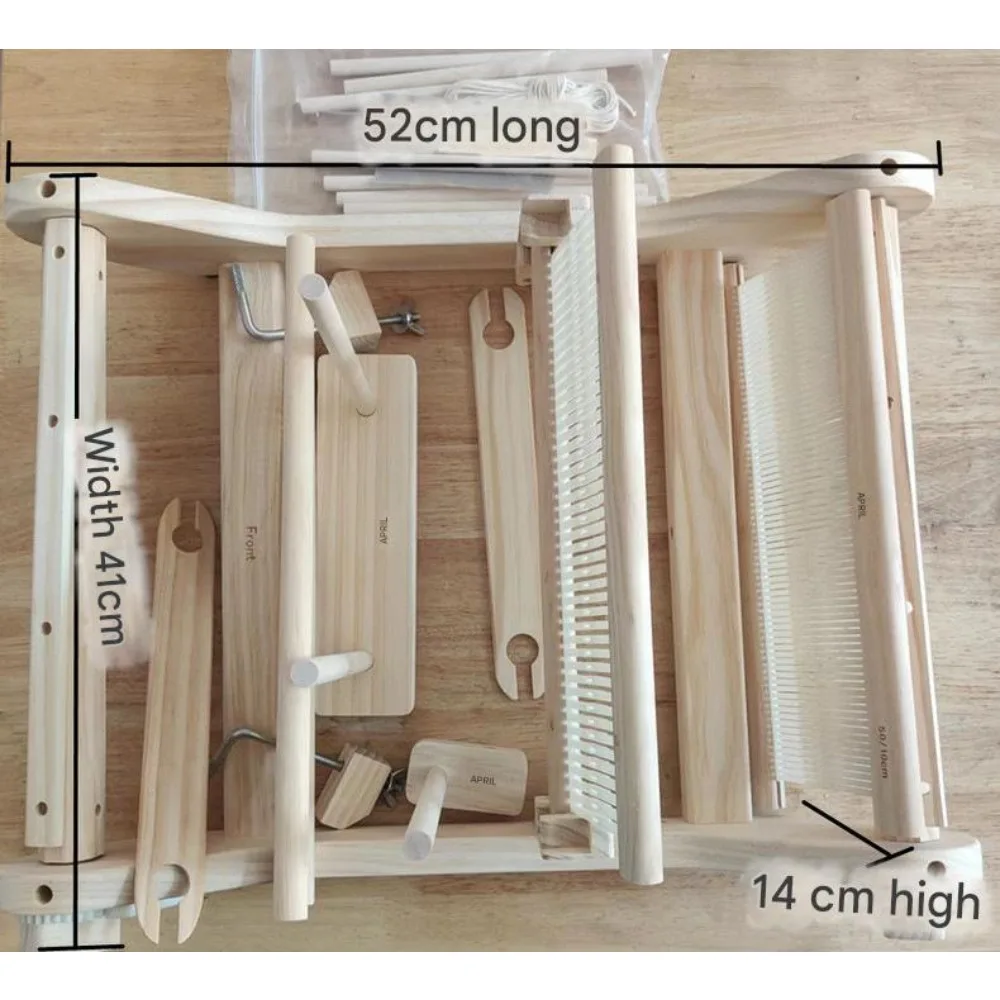 DIY Multifunctional Weaving Loom Professional Solid Wood Household Handmade Wool Textile Tapestry Making Tool