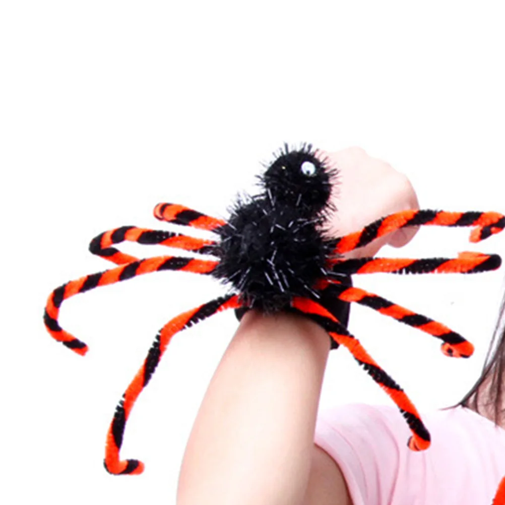 

3Pcs Halloween Spider Slap Bands Durable Wrist Decorations For Parties Carnivals Stage Performances And More Occasions