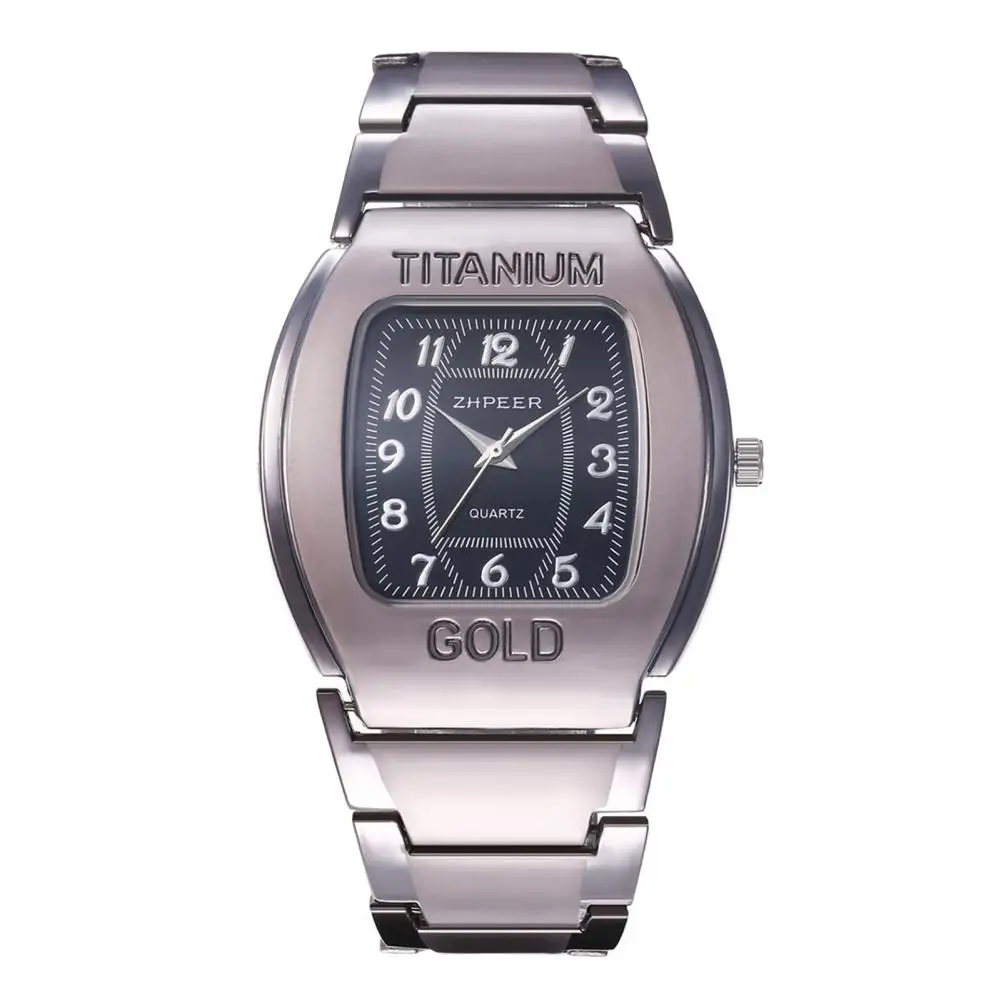 Men Business Watch Barrel Shape Quartz Movement Elegant 3 Hand Stainless Steel Strap Fashion Jewelry Male Dress Quartz Watch