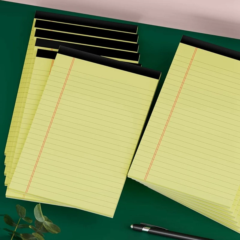 Yellow Pads 5X8 Notepads, 8 Pack Small Note Pads 5X8 College Ruled Perforated Memo Pad For Work Durable