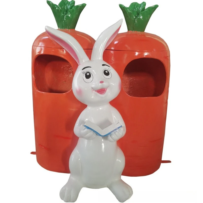 

Outdoor cartoon animal shape trash can scenic spot classification fruit box ornament