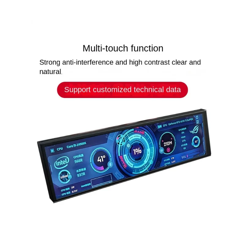 8.8-Inch strip display, computer sub-screen HDMI real-time monitoring, sub-screen display 64 chassis DIY