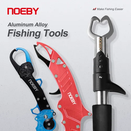 Noeby pinza de pesca de aleación de aluminio, herramientas de pesca, controlador de labios, mango de agarre, Alicates de sujeción, aparejos portátiles de acero inoxidable
