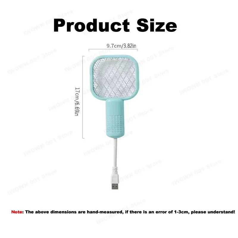 แบบพกพา USB ชาร์จ 2 in 1 ไฟฟ้ายุง Killer Fly Swatter Bug Zapper UV Light TRAP สําหรับในร่มกลางแจ้งบ้านห้องนอน