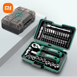 Xiaomi Sata Car Repair Socket Wrench Set 6.3mm Full Set Tool Universal Key Spanner Ratchet Socket Spanner Batch Hand Tools Set