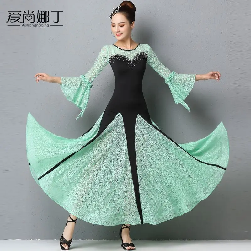 Modern Dance Dress New National Standard Social Dance Costume Waltz Competition Big Swing Performance Skirt