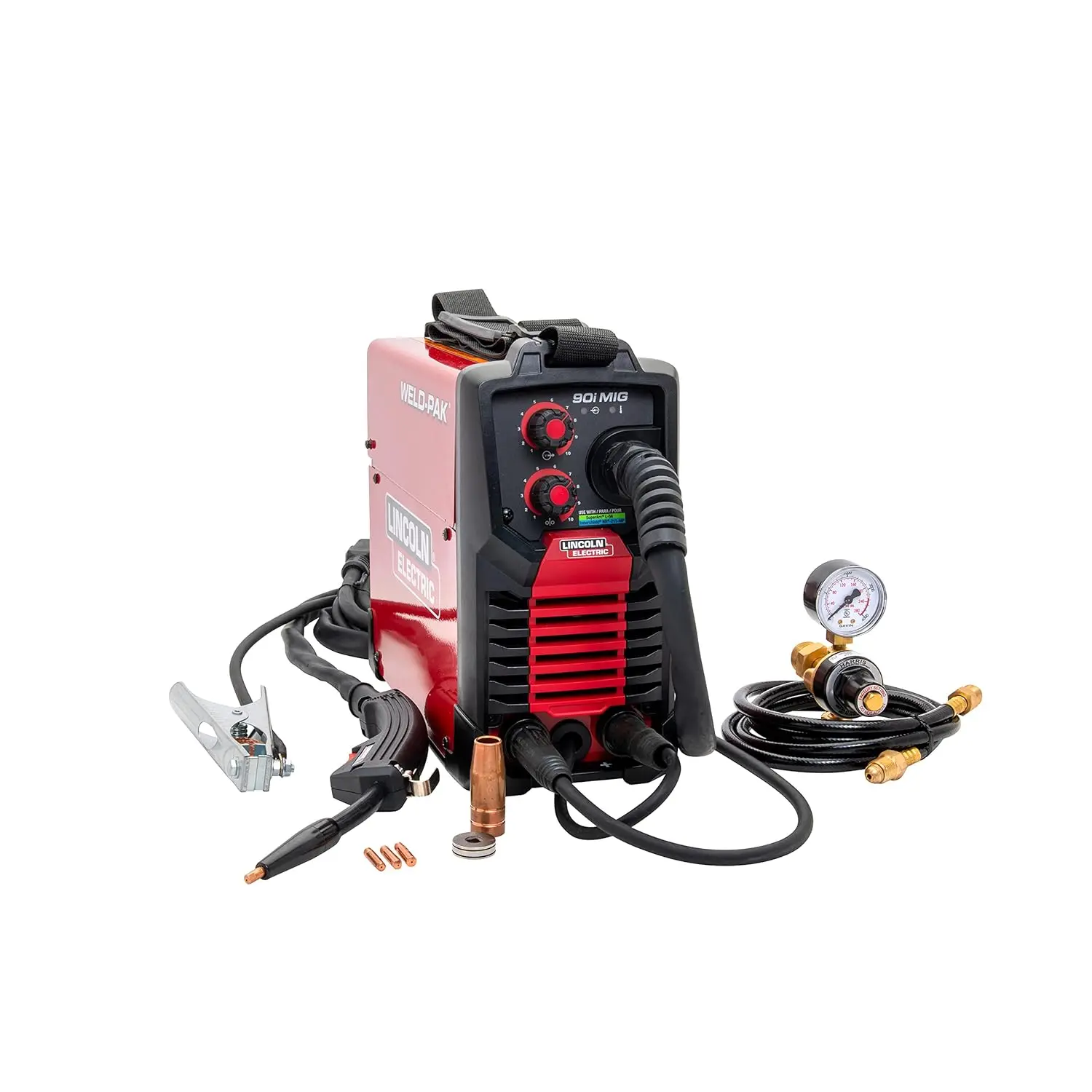

Wire Feed Welder Flux Core Mig Welder Portable Welding Machine 120V Shoulder Strap Metal Case For Small Jobs
