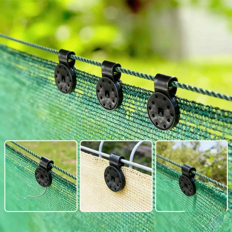 Sunshade Net Fixing Clip 100-200Piece Pack Wind and Rain Resistant Locking Ring Durable and sturdy outdoor sunshade accessory