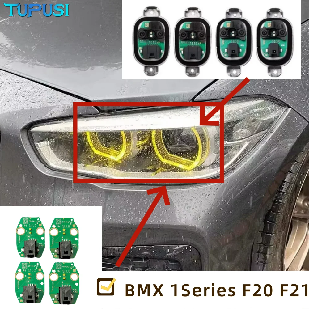 

4 шт. желтые ангельские глазки светодиодные платы DRL для 1 серии F20 F21 2016 2017 2018 светодиодные фары дневных ходовых огней 63117428425