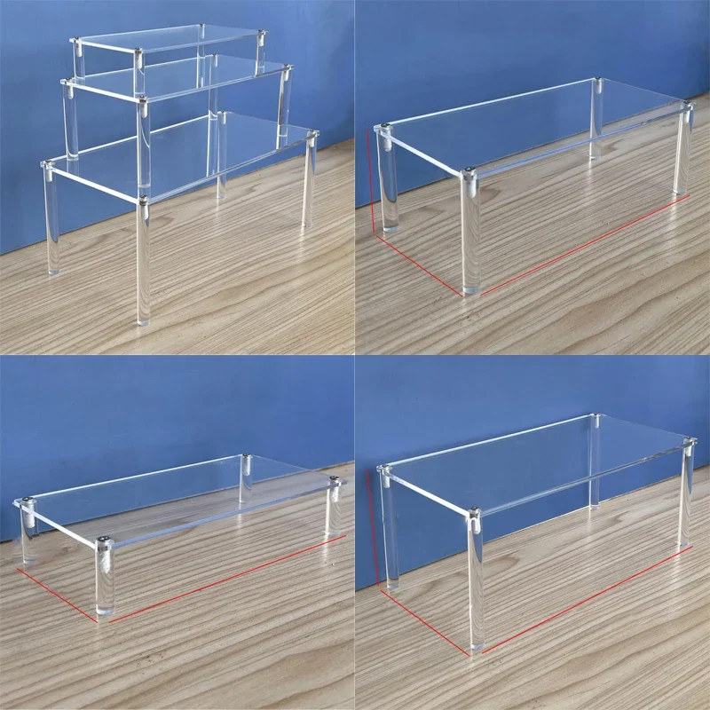 Transparent Acrylic Display Shelf Handbag Cake Dessert Display Stand Perfume Jewelry Action Figure Holder Home Storage Rack