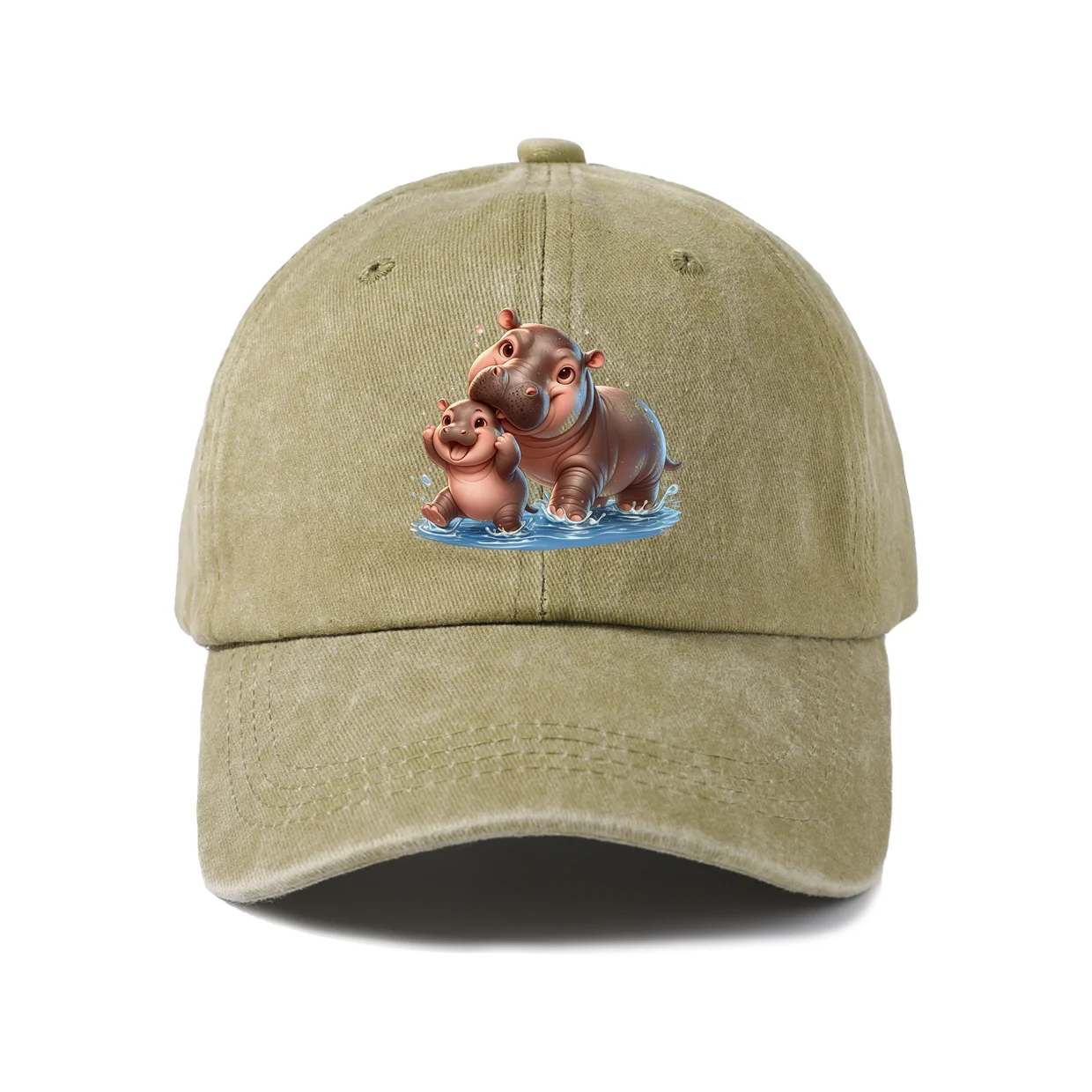 Cute Woodland Squirrel Graphic Vintage Washed Baseball Cap, Adjustable Unisex Dad Hat, Weekend Gift