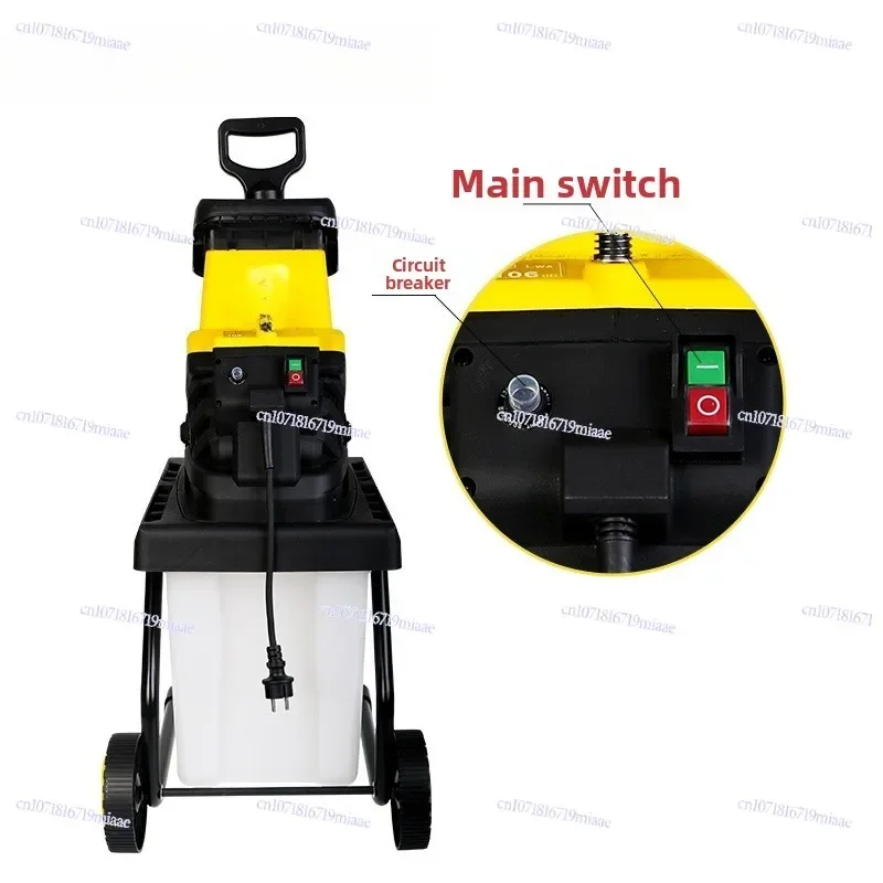 2500W Multifunctional Electric Branch Garden Wood Shredder Wood Crusher Leaf Branch Twig Shredder Electric Pulverizer