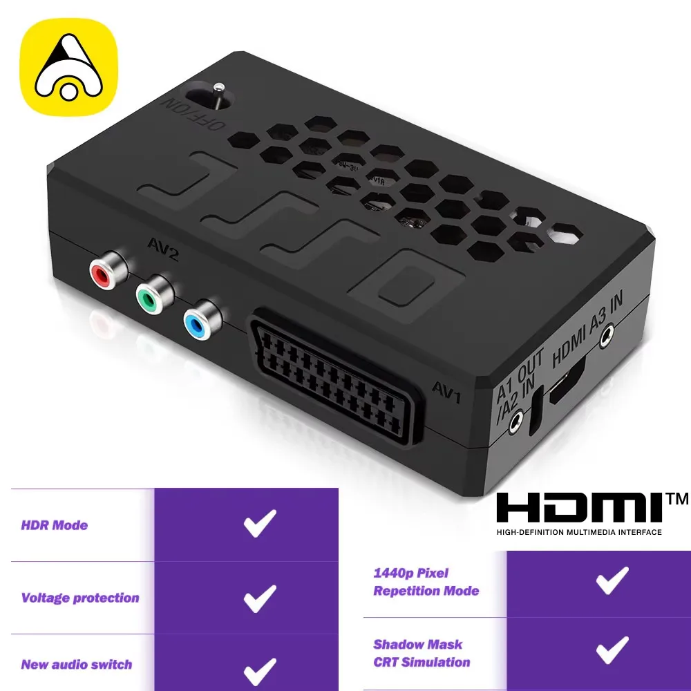 

OSSC Upscaler HDMI™ Converter For Retro Game Console Open Source Scan Converter OSSC V1.8 For PS2/Xbox/Dreamcast/Wii/MEGA Drive