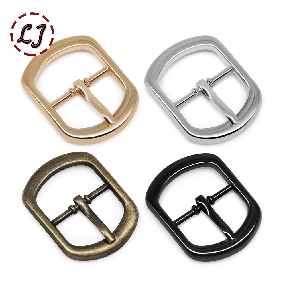 New 10pcs 15mm High Quality Oval Silver Gold Bronze Metal Pin Buckles For Shoes Belt Bag Strap Garment Accessories Handmade DIY