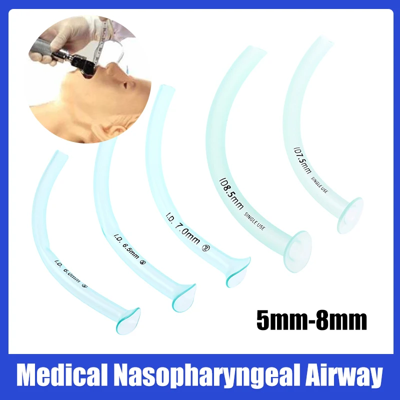 

1Pcs 6/6.5/7/7.5/8.5mm Disposable Nasopharyngeal Airway Nasal Pharyngeal Duct Health Care Tool Help Sleeplessness Easy Sleep