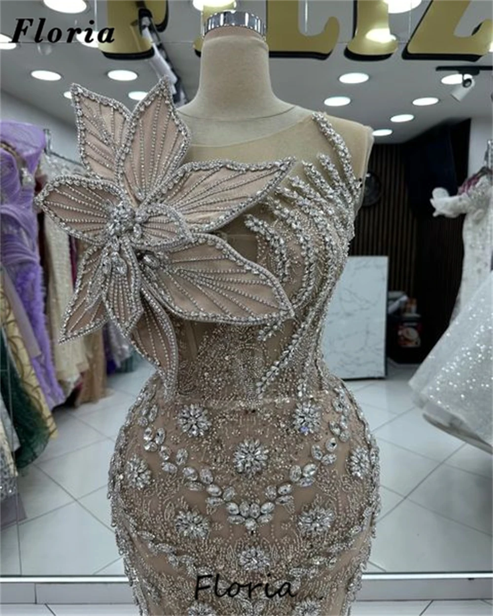 فساتين حفلات حورية البحر الفاخرة Aso Ebi Dubai فستان حفلة موسيقية لأعياد الميلاد من Vestidos De Cóctel فساتين سهرة مطرزة حسب الطلب