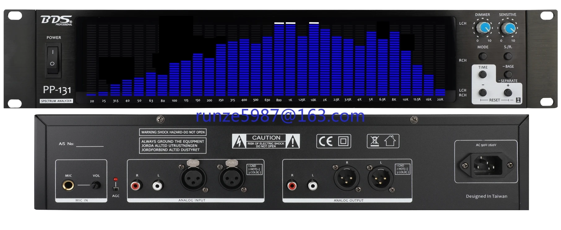 Imagem -03 - Equalizador de Exibição de Espectro 2u Montado em Rack-montado Amplificador de Nível de Áudio Analisador de Espectro Nível Powe Analyzer Led