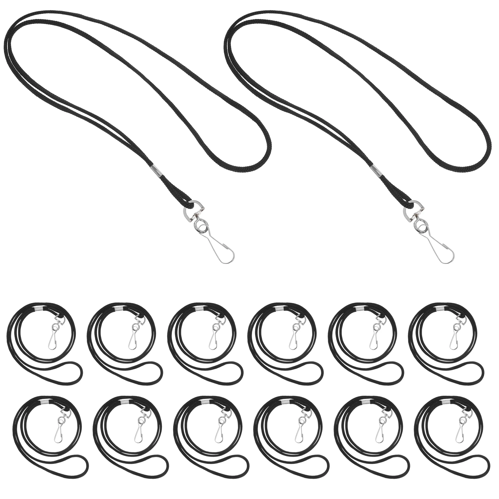 

100 Pcs Work Permit Lanyard Badge Lanyards for Id Card Polyester with Clip Staff