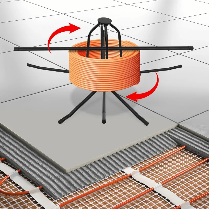 Диспенсер для катушек для труб, труба для подогрева пола, демонтирующая труба PERT, PE, макс. 175 кг, двойной подшипник