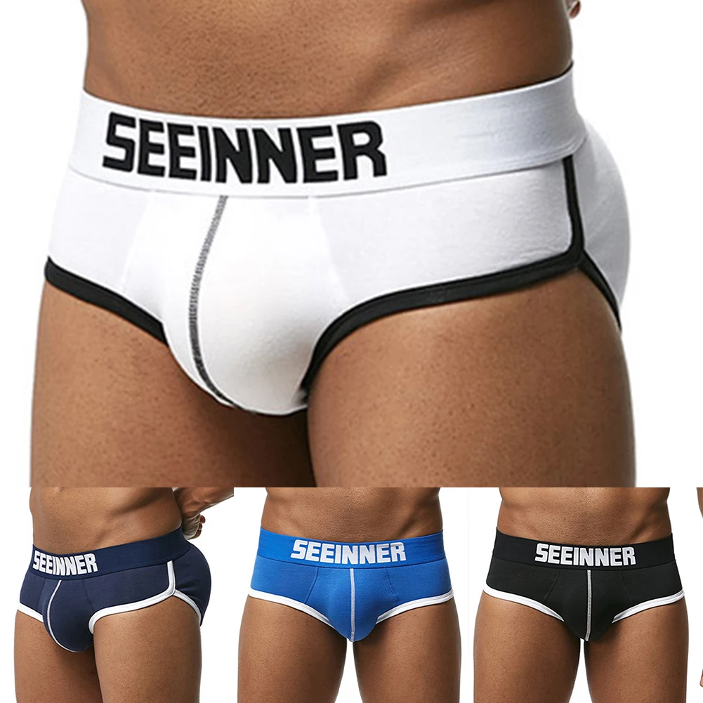 Breathable Underpants Boxers Briefs Classic Style Color Matching Pattern Cotton Underwear Fashionable Boxers Underwear For Men