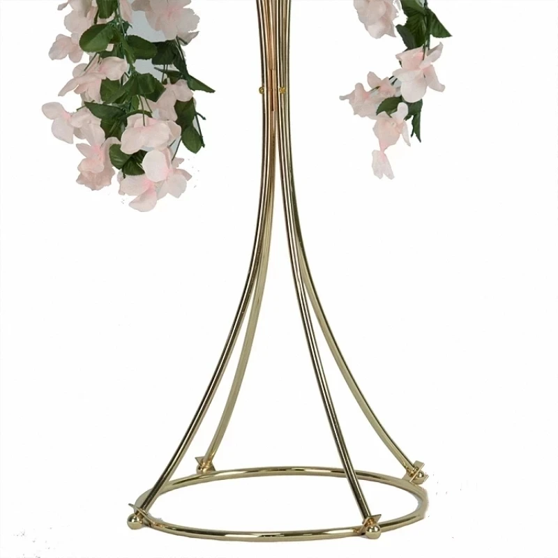 10PCS Vases Gold Flower Stand 80 CM Metal Road Lead Wedding Centerpiece Flowers Rack For Event Party Home Decoration