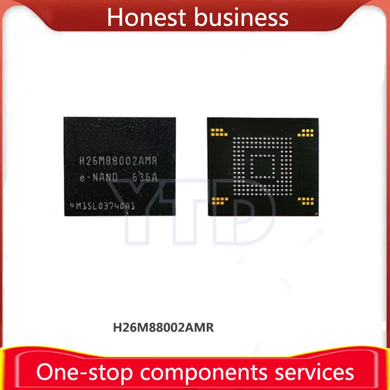 

H26M88002AMR 128G 100% Working 100% Quality BGA153 EMMC 128GB Chip Mobile Phone Hard Disk Memory Computer Storage H26M88002