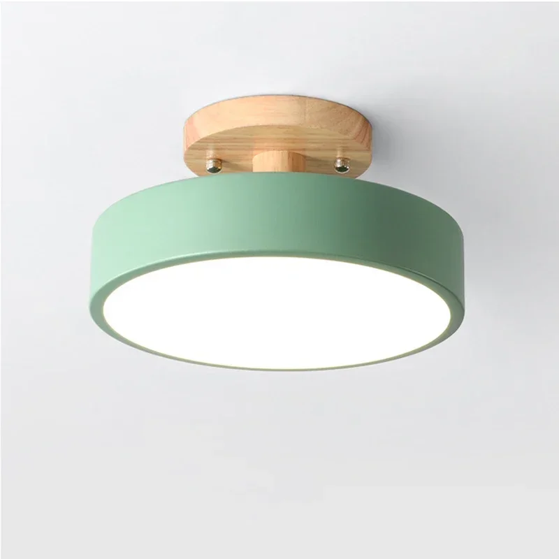 Nordic Entree Hal Plafondlampen Balkon Hout Ronde Garderobe Eetkamer Studeerkamer Licht Badkamer Industriële Verlichting