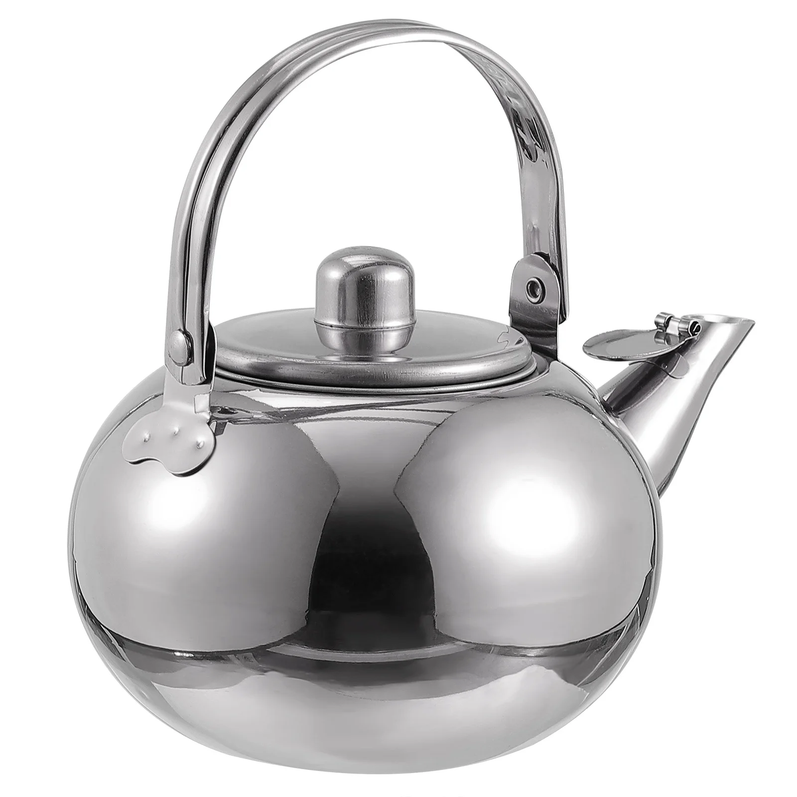

1pc Stainless Steel Teapot Large Capacity Portable Tea Kettle Thicken Home Use Boiling Water Brewing Tea Kitchen Bar Tool
