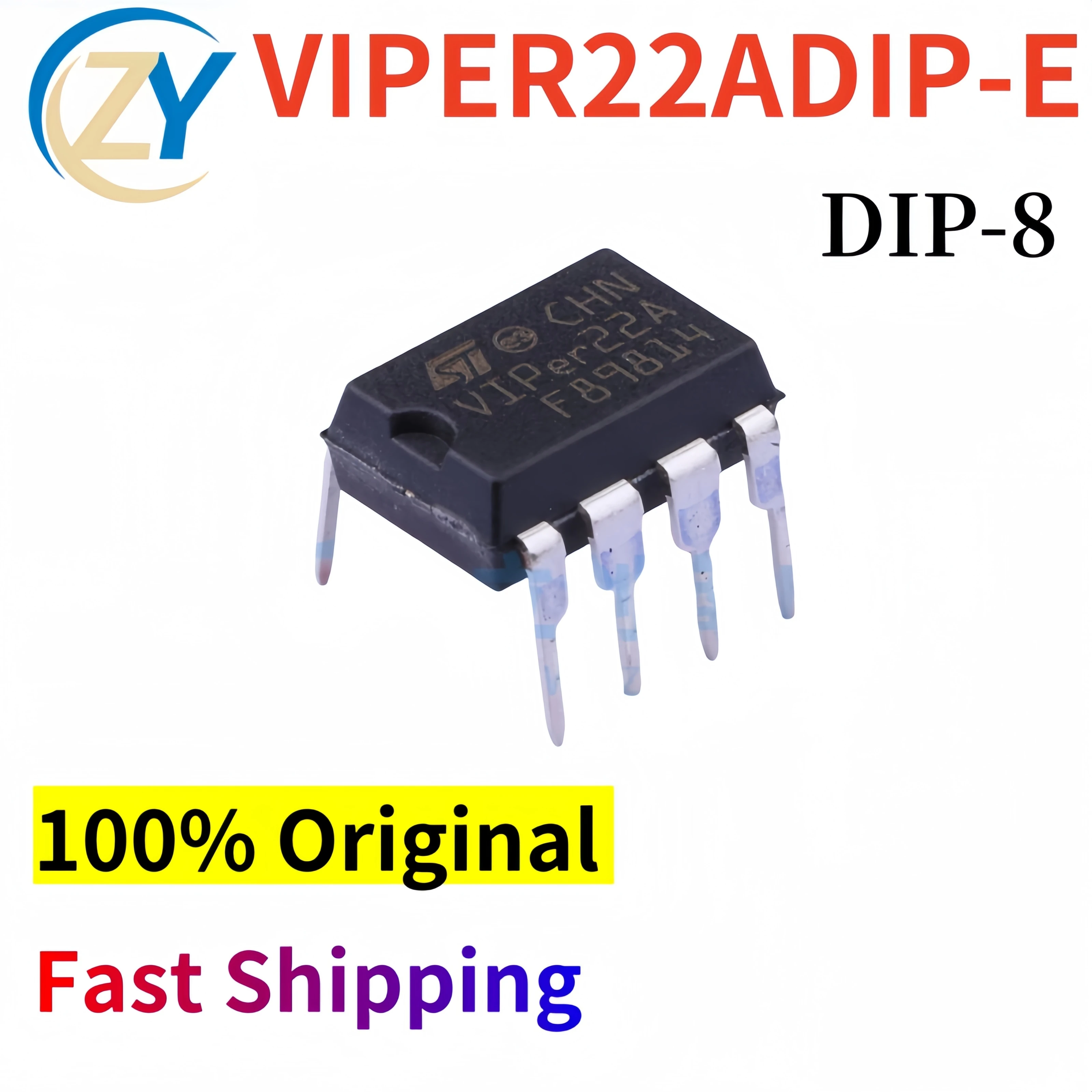 (10pcs) VIPER22ADIP Converters VIPER22ADIP-E 730V DIP-8 9V - 38V 100% Original Quality & In Stock