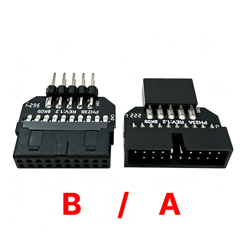 1/5/10Pc Motherboard USB2.0 9pin to USB3.0 19pin Front Panel Plug-in Connector Computer USB3.0 19/20pin to USB2.0 9pin Converter