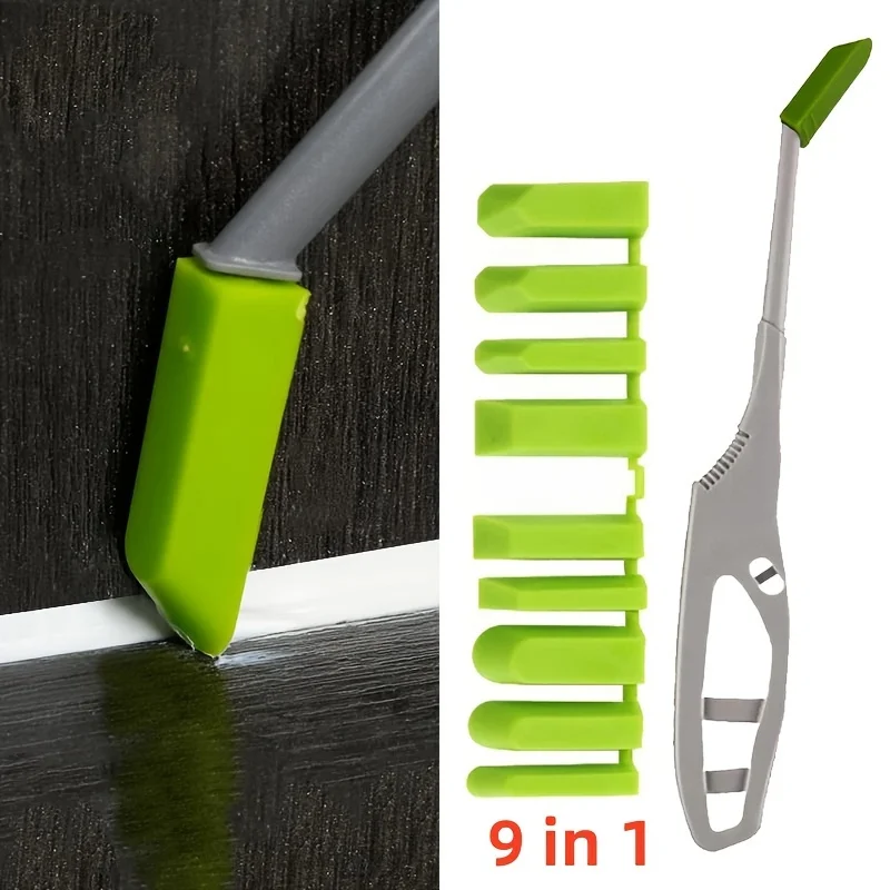 9 in 1 Glass Glue Angle Scraper Caulk Tool Multi-angle Sealant Scraper Spatula Remove Scraper Grout Kit Bathroom Kitchen Tile Fl