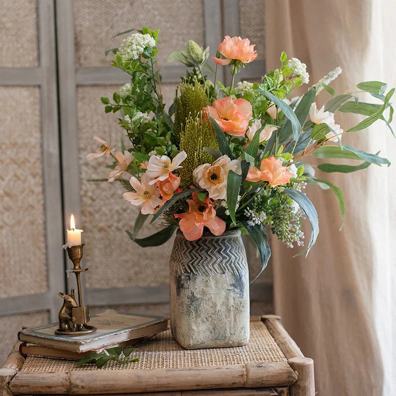 Simulation dried flower bouquet, fake flower living room home decoration
