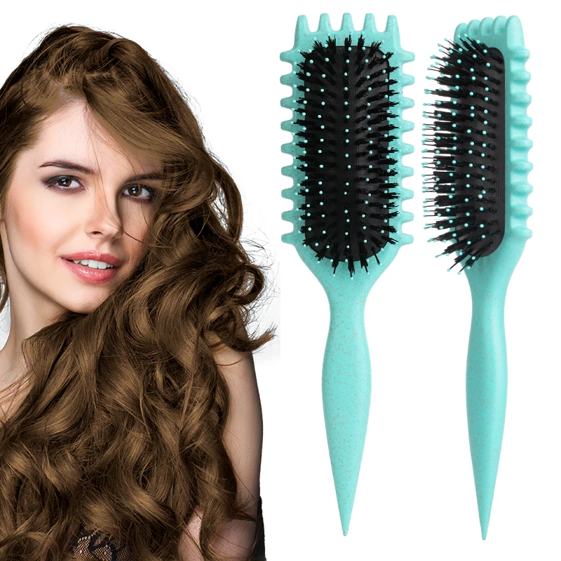 Salon Styling Curly Hair Styling Brush Curl Hair Brush for Combing and Shaping Men\'s and Women\'s Curls Reduce Pulling Tools