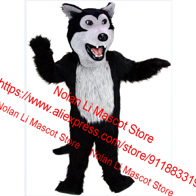 High Quality EVA Material Luxury Plush Imitation Fur Husky Dog Mascot Costume Cartoon Set Role Play Adult Holiday Gift 140